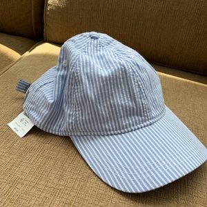 J Crew seersucker women’s hat - NWT!